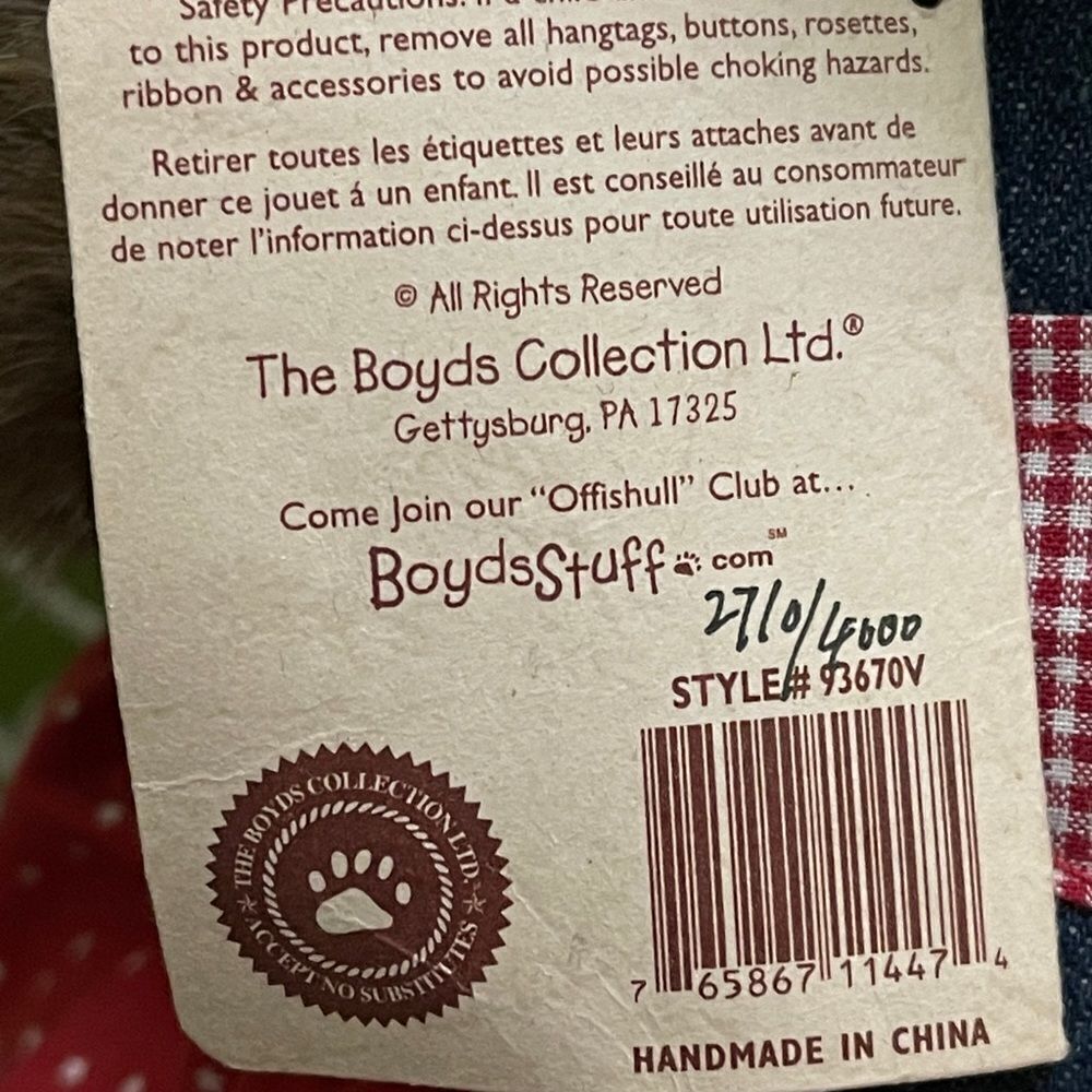 Boyd’s bears Collectible - Picture 7 of 8